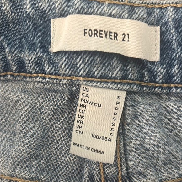 Forever 21 Blue Yin Yang Patterned Jean Shorts - Picture 8 of 8